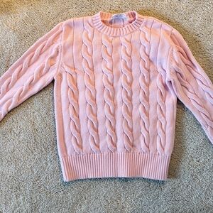 Cozy Pink Cable Knit Sweater for Kids